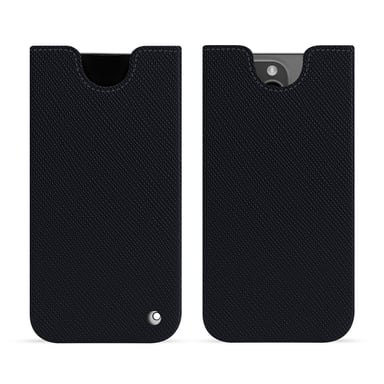 Pochette cuir Apple iPhone 15 Pro Max - Pochette - Noir - Cuir saffiano