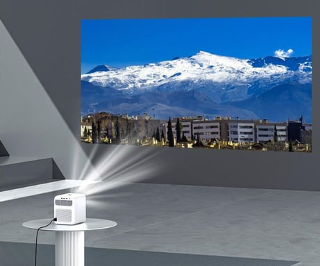 WANBO MOZART 1 proyector de película 1000 lúmenes ANSI 1920 x 1080 Pixeles Azul, Blanco