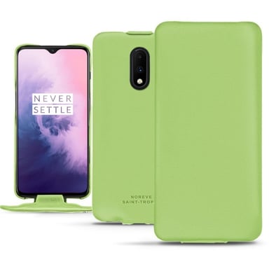 Funda de piel OnePlus 7 - Solapa vertical - Negro - Piel lisa