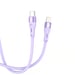 Cable Tellur de silicona de tipo C a Lightning, PD18W, 1 m, morado