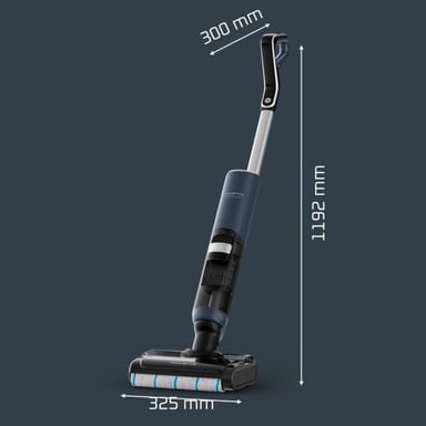 Rowenta X-Clean 5 Pro GZ5436E0 aspirateur balai et balai électrique Batterie Sec&humide Sans sac 0,5 L Bleu, Noir