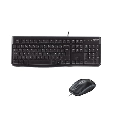 Logitech Desktop MK120 teclado Ratón incluido USB AZERTY Francés Negro