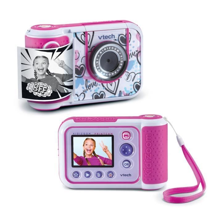 VTech KidiZoom Print Cam Appareil Photo à Impression Instantanée Photo Selfie Vidéo Écran Couleur Filtres et Effets Rigolos Cadeau Enfant Dès Contenu en Français - vue 9