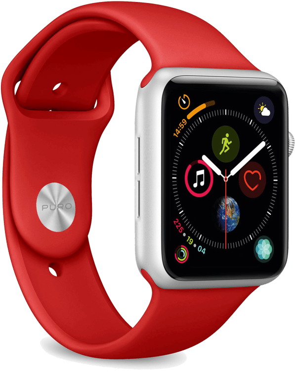 Pack de 2 Bracelets Silicone Icon pour Watch 38-40-41mm S/M +M/L Rouge Puro