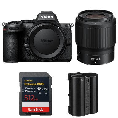 Cámara híbrida Nikon Z5 II + 50mm f/1.8 S + 1 SanDisk 512GB Extreme PRO UHS-II + Nikon EN-EL15c + Ebook ''20 consejos para fotos que impactan''