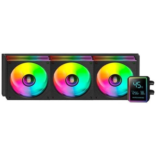 Refroidissement Liquide AIO MARS GAMING ML LCDPRO360 TDP 3 Ventilateurs ARGB Écran LCD 2 8 - vue 3