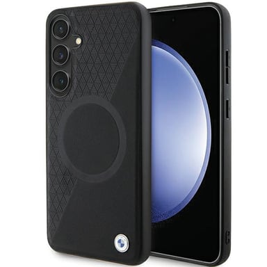 Étui BMW Signature Leather MagSafe pour Samsung Galaxy S24, noir
