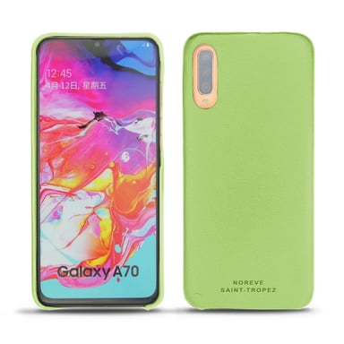 Funda de piel Samsung Galaxy A70 - Tapa trasera - Negro - Piel lisa