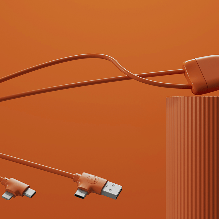 Câble de charge multi-connecteurs Ice-C Orange