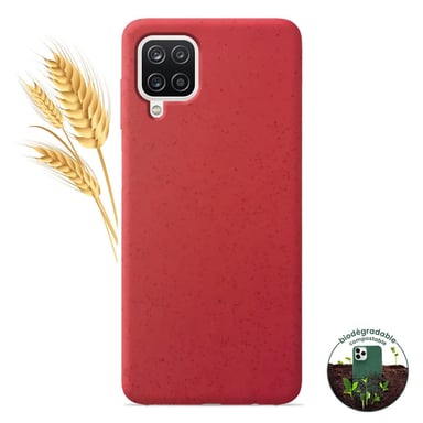 Coque silicone unie Biodégradable Rouge compatible Samsung Galaxy A12 5G