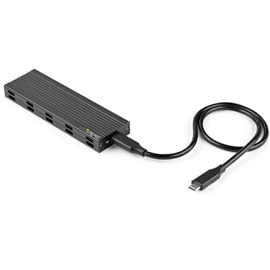 StarTech.com Caja Externa USB-C de 10Gbps a NVMe M.2 or SSD SATA M.2 - Carcasa de Aluminio Portátil para SSD NGFF M.2 PCIe/SATA - con Cables USB C y USB A - USB Tipo C - Soporta 2230/2242/2260/2280