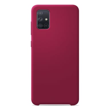 Coque silicone unie Soft Touch Rouge Passion compatible Samsung Galaxy A71