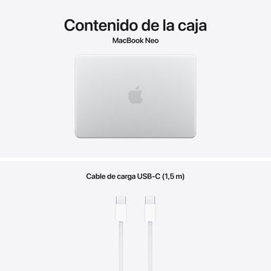 Macbook Neo A18 Pro (2026) 13'', 512 GB RAM 8 GB GPU Apple 5, Plata  - QWERTY ES