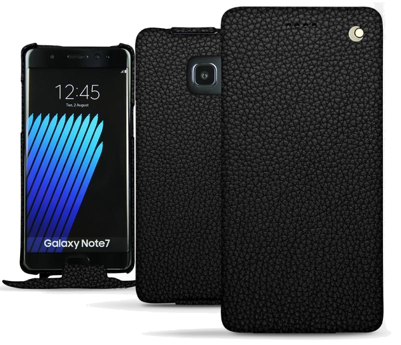 Housse cuir Samsung Galaxy Note 7 - Rabat verticalNoir