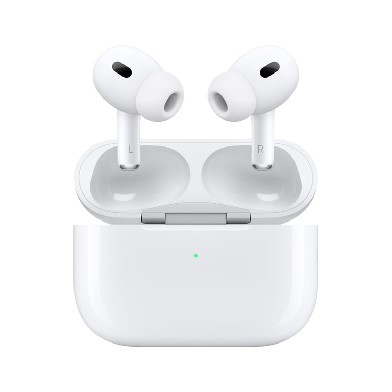 AirPods Pro (2e génération) - Recharge USB-C, Magsafe et sans fil, Blanc -  Apple