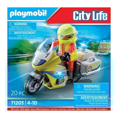 Playmobil 71205 - Moto De Emergencias Con Luz Intermiente
