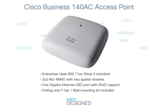 Cisco CBW140AC 867 Mbit/s Blanc Connexion Ethernet, supportant l'alimentation via ce port (PoE)