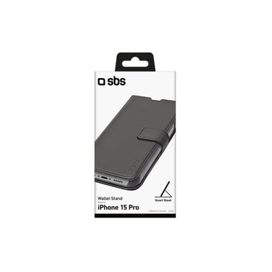 SBS TEBKWALIP1561PK funda para teléfono móvil 15,5 cm (6.1'') Funda cartera Negro