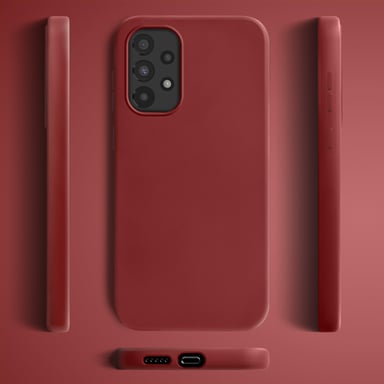 Moozy Lifestyle. Coque en silicone pour Samsung A33 5G, rose vintage – Coque légère en silicone liquide avec finition mate et doublure en microfibre douce, coque en silicone de qualité supérieure