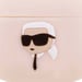 Karl Lagerfeld Funda para AirPods 3 de Silicona NFT Karl Head 3D con Mosquetón Práctico Rosa