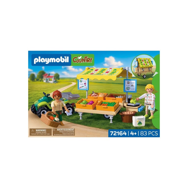 PLAYMOBIL Country 72164 Stand de légumes au marché et quad - vue 5