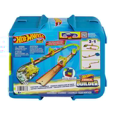 Hot Wheels Set de propulsión de rayos Runway Builder con coche en miniatura Multicolor