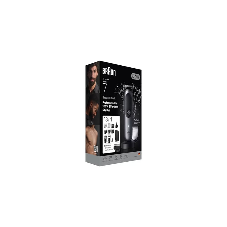 Braun AIO7560 tondeuse à cheveux Noir, Gris 14 Lithium-Ion (Li-Ion) - Neuf