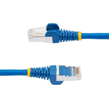 StarTech.com Cavo Ethernet CAT6a 7,5m - Basso Fumo Zero Alogeni (LSZH) - 10 Gigabit 500MHz 100W PoE RJ45 S/FTP Cavo patch di rete blu senza sporgenze con scarico di tensione