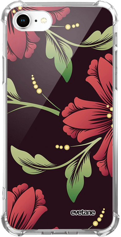 Evetane Coque compatible avec iPhone 7/8/ iPhone SE 2020 silicone coins antichocs solide protection