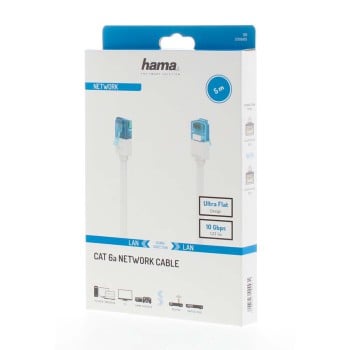 Hama 00200685 Cavo di rete bianco 5 m Cat6a U/UTP (UTP)