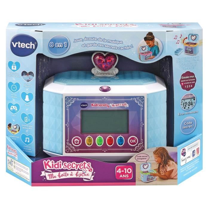VTech KidiSecrets Ma Boîte à Bijoux Coffre Fort Secret 8 en 1 avec Code Enceinte 9 Jeux Jouet Électronique Sons et Lumières Cadeau Enfant de à Contenu en Français - vue 9