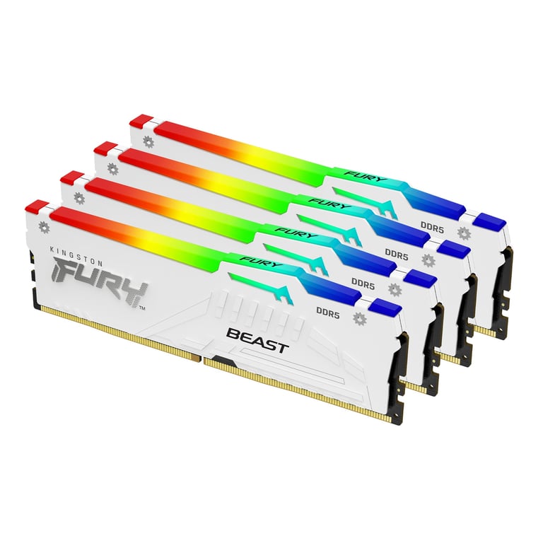 Kingston Technology FURY Beast 5600 MT/ DDR5 CL40 DIMM Kits de 4 RGB XMP Neuf