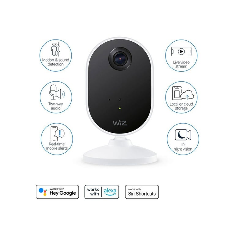 Caméra de surveillance Philips WiZ Indoor 2MP Vision nocturne Sans fil - vue 3