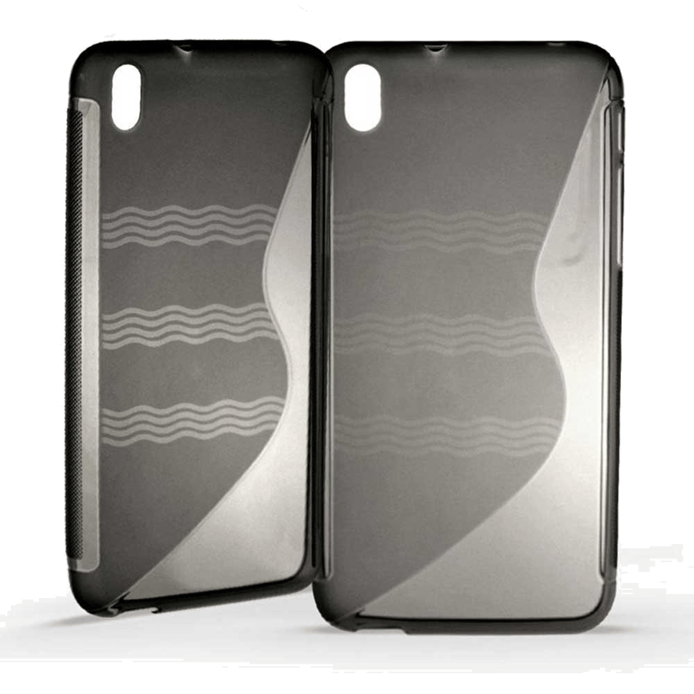 Coque silicone unie compatible Givré Noir HTC Desire 816