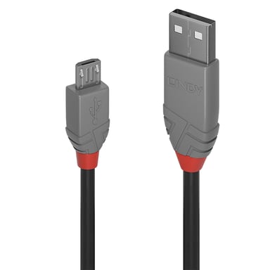 Lindy Câble USB 2.0 type A vers Micro-B, Anthra Line, 3m - Neuf