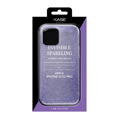 GEN 2.0 Custodia ibrida Invisible Sparkle per Apple iPhone 12/12 Pro, viola