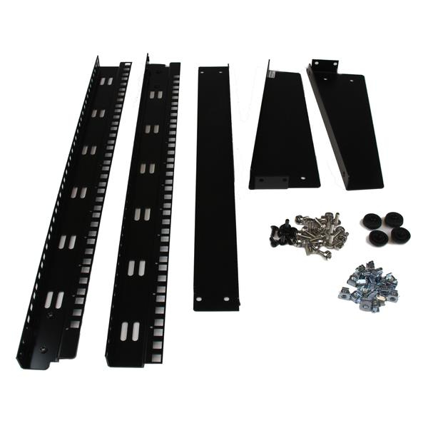 StarTech.com Rack de Bureau Noir à Cadre Ouvert 12 U 19  - Rack 2 Montants 19 Pouces - Neuf