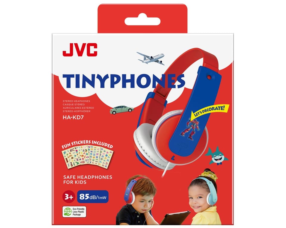 JVC HA-KD7 Casque Avec fil Arceau Musique Bleu, Rouge - Neuf