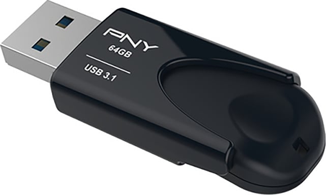 PNY Attaché 4 unidad flash USB 64 GB USB tipo A 3.2 Gen 1 (3.1 Gen 1) Negro
