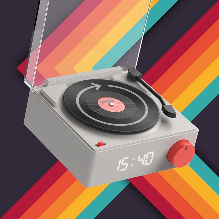 MOB Enceinte Bluetooth Retro Look Vinyle Réveil Smart - vue 4