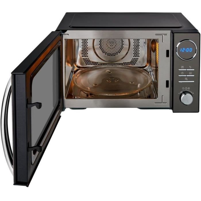 MEDION Micro onde 3en1 avec gril et air chaud combiné gril air chaud 10 programmes automatiques 5 niveaux de puissance mode décongeler design miroir MD11493 - vue 3