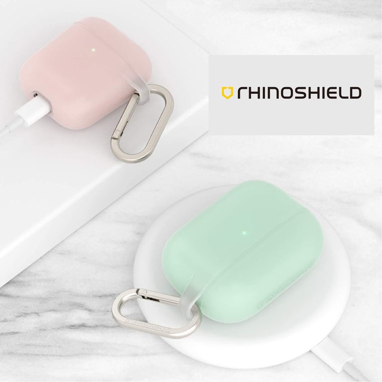 RhinoShield Coque avec Mousqueton Compatible avec Apple [AirPods Pro]  Protection de qualité Militaire Contre Les Chocs, résistante aux Rayures,  Chargement sans Fil - [Bleu Indigo, Set Standard] - RhinoShield