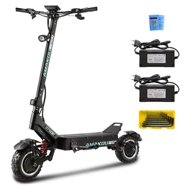 Trottinette électrique TOURSOR X7 à double moteur, batterie 72 V 40 Ah, autonomie maximale de 120 km