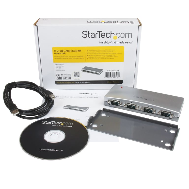 StarTech.com Hub série RS232 à 4 ports Adaptateur USB vers 4x DB9 RS232 alimenté par bus Neuf - vue 3