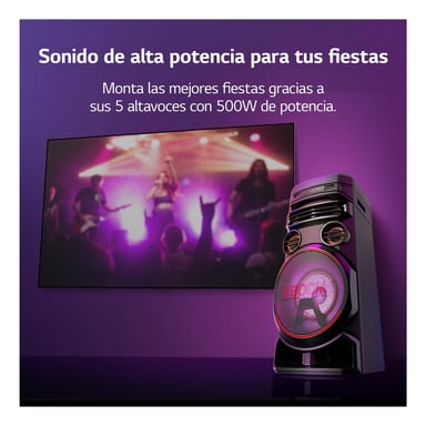 LG RNC7 Altavoz para fiestas Negro 500 W