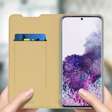 Funda Samsung Galaxy S20 Ultra cierre magnético F. Soporte, Dux Ducis – Dorado