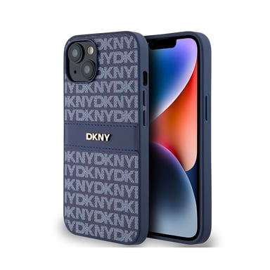 Custodia per iPhone 14 Edition modello ripetuto Tonal Stripe con logo metallico