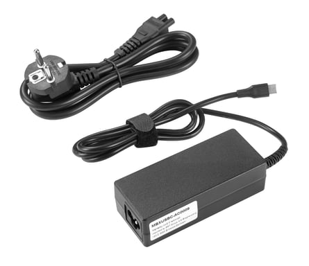 CoreParts MBXUSBC-AC0009 adaptador e inversor de corriente Interior 65 W Negro