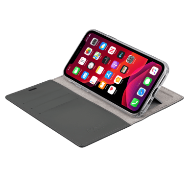 Diarycase 2.0 Coque clapet en cuir véritable avec support aimanté pour Apple iPhone 11, Rouge Bordeaux