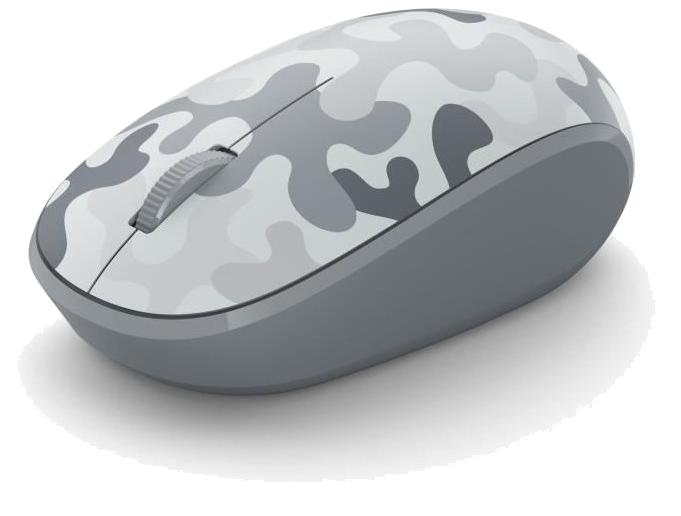 MICROSOFT Souris Bluetooth - Souris optique - 3 boutons - Sans fil - Bluetooth 5.0 - Camouflage Blan